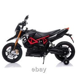 12V Aprilia Licensed Kids Ride On Motorcycle, 4-wheel Electric Dirt Bike with