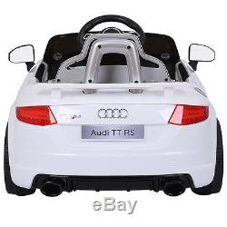 12V Audi TT RS Electric Kids Ride On Car Licensed R/C Remote Control MP3 White