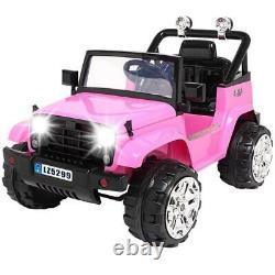12V Battery 3 Speed Kids Ride on Cars Electric Power With Remote Control MP3 Pink