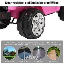12V Battery 3 Speed Kids Ride on Cars Electric Power With Remote Control MP3 Pink