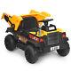 12v Battery Kids Ride On Dump Truck Rc Construction Tractor With Electric Bucket
