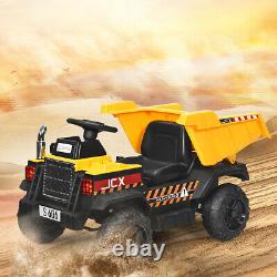 12V Battery Kids Ride On Dump Truck RC Construction Tractor with Electric Bucket