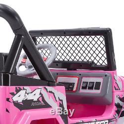12V Battery Kids Ride on Cars Toy Power Remote Control USB 12V Electric Pink