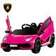 12v Battery Powered Electric Kids Ride On Car Lamborghini Aventador Svj Pink