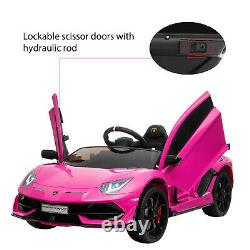 12V Battery Powered Electric Kids Ride On Car Lamborghini Aventador SVJ Pink