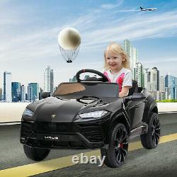 12V Battery Powered Electric Kids Ride On Car Lamborghini Remote Control Black