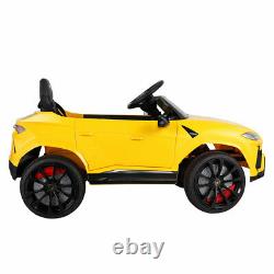 12V Battery Powered Electric Kids Ride On Car Lamborghini Remote Control Yellow
