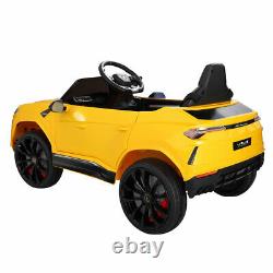 12V Battery Powered Electric Kids Ride On Car Lamborghini Remote Control Yellow