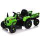 12v Battery-powered Electric Tractor Toy With Trailer And Remote Control Ride