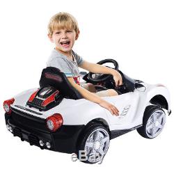 12V Battery Powered Kids Ride On Car RC Remote Control LED Lights Christmas Gift
