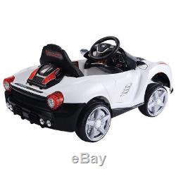 12V Battery Powered Kids Ride On Car RC Remote Control LED Lights Christmas Gift