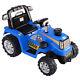 12v Battery Powered Kids Ride On Tractor Electric Toys With Mp3 Led Lights Blue