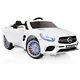 12v Battery Ride On Toy Car Mercedes Sl65 Rc Music Horn Sound Led Screen White