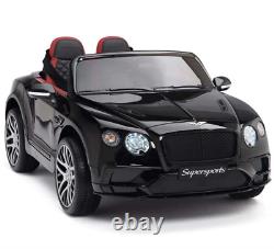 12V Bentley Continental Supersports Battery Operated SUV Ride On Car Black Red