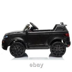 12V Black Kids Ride on Car Truck Toys Electric 3 Speeds MP3 LED withRemote Control