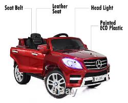 12V Car For Kids Licensed Ride On Mercedes ML350 Toy Remote Control MP3 Cherry