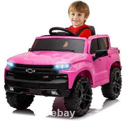 12V Chevrolet Electric Ride On Car Truck Safety Toy Music LED WithRemote Xmas Gift