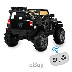 12V Electric Battery Kids Ride on Car Truck Jeep LED MP3 with Remote Control Black