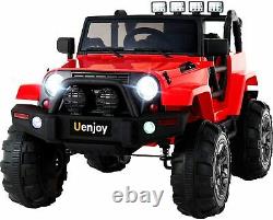 12V Electric Battery Kids Ride on Car Truck Jeep LED MP3 with Remote Control Red