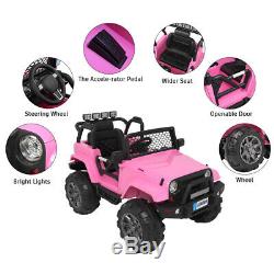 12V Electric Battery Kids Ride on Car Truck Toy LED Music Remote Control Pink