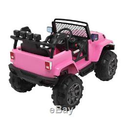 12V Electric Battery Kids Ride on Car Truck Toy LED Music Remote Control Pink