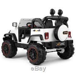 12V Electric Battery Kids Ride on Car Truck Toys LED MP3 withRemote Control White