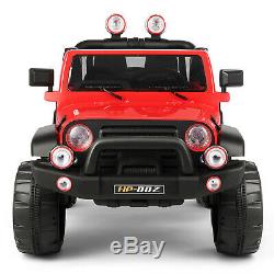 12V Electric Battery Kids Ride on Car Truck Toys LED Music WithRemote Control Red
