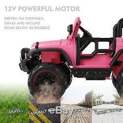 12V Electric Battery Kids Ride on Truck Car Toy LED MP3 Remote Control Gift Pink