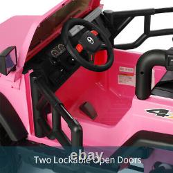 12V Electric Battery Kids Ride on Truck Car Toy MP3 Remote Waterproof Cover Pink
