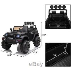 12V Electric Battery Kids Ride on Truck Car Toys Gift with LED MP3 Storage Basket