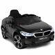12v Electric Car Bmw Ride On Toy Remote Control Aux Mp3 Music Leather Seat Black