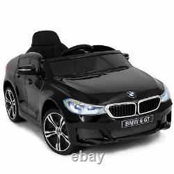 12V Electric Car BMW Ride On Toy Remote Control AUX MP3 Music Leather Seat Black
