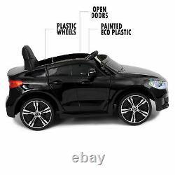 12V Electric Car BMW Ride On Toy Remote Control AUX MP3 Music Leather Seat Black