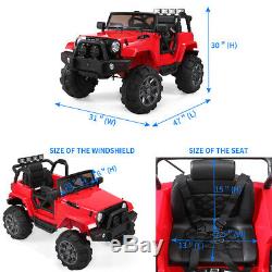 12V Electric Car Kids Ride On Truck Car Battery Power withMP3 Remote Control Red