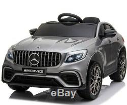 12V Electric Car Mercedes GLC Ride On Toy with Remote Control Lights MP3 Grey