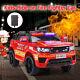 12v Electric Fire Truck Kids Ride On Car Suv Toy Rc Car Withremote Siren Music Red