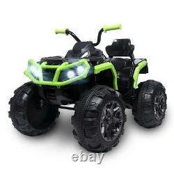 12V Electric Kids ATV Ride On Car Toys 4 Wheel, 3.7 Mph, 2 Speed, Light, Music