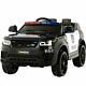 12v Electric Kids Police Ride On Suv Toy Car Remote Control Led&music&horn Black