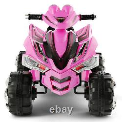 12V Electric Kids Ride On Car ATV Toy With/LED Lights Music and Horn