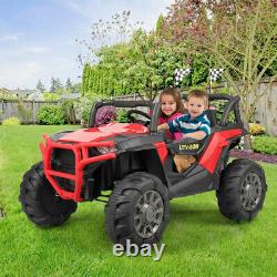12V Electric Kids Ride-On Car Truck 3 Speeds Bluetooth 4 Shock-Absorbing wheels
