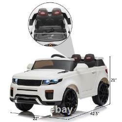 12V Electric Kids Ride On Car Truck Toy withRemote Control for 3 to 8 Years White