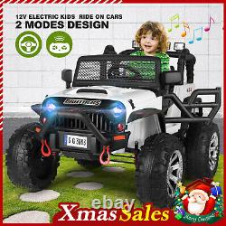 12V Electric Kids Ride On Car Trucks With Remote Control Powered LED Lights MP3