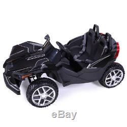 12V Electric Kids Ride On Racing Car Battery powered with MP3 Remote Control Black