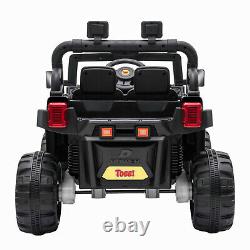 12V Electric Kids Ride On Toy Battery Powered Off-Road Truck With LED Lights Black