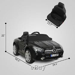 12V Electric Kids Ride On Toy Cars Mercedes Benz SL500 6 Speeds with RC Black