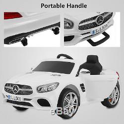 12V Electric Kids Ride On Toys Cars Mercedes Benz SL500 6 Speeds With RC White