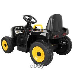 12V Electric Kids Ride On Tractor Battery Powered Toy with Trailer LED Lights