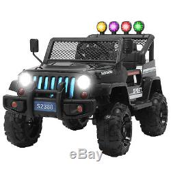 12V Electric Kids Ride on Car Battery Toys Suspension with Remote Control Black
