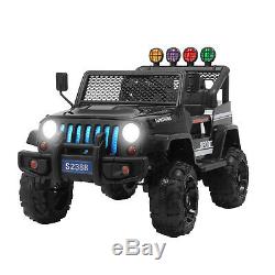 12V Electric Kids Ride on Car Battery Toys Suspension with Remote Control Black