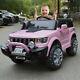 12v Electric Kids Ride On Car Toys Jeep Truck Led Music + Remote Control Pink